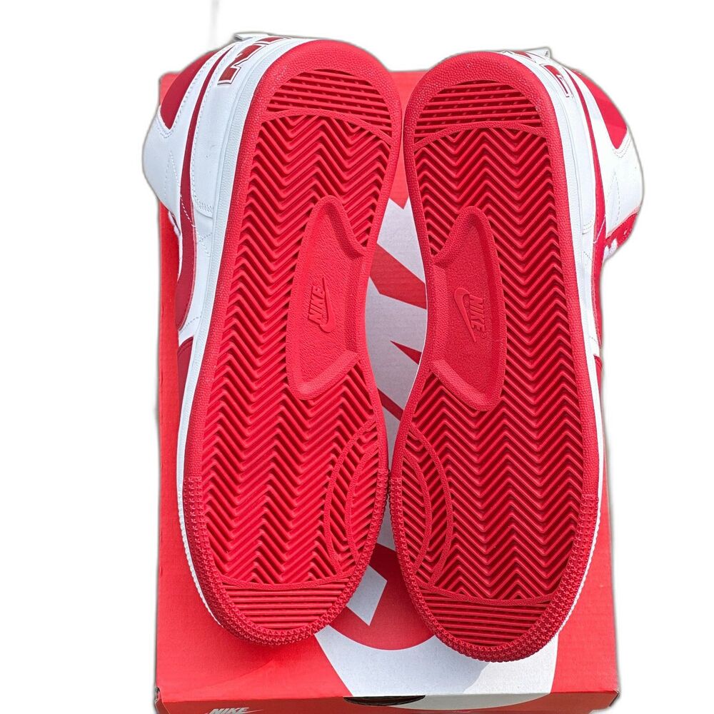 Nike Men's Red and White High-Top Athletic Shoes - Picture 7 of 8